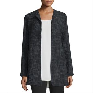 Eileen Fisher Crosshatch Cotton Tencel Jacket L